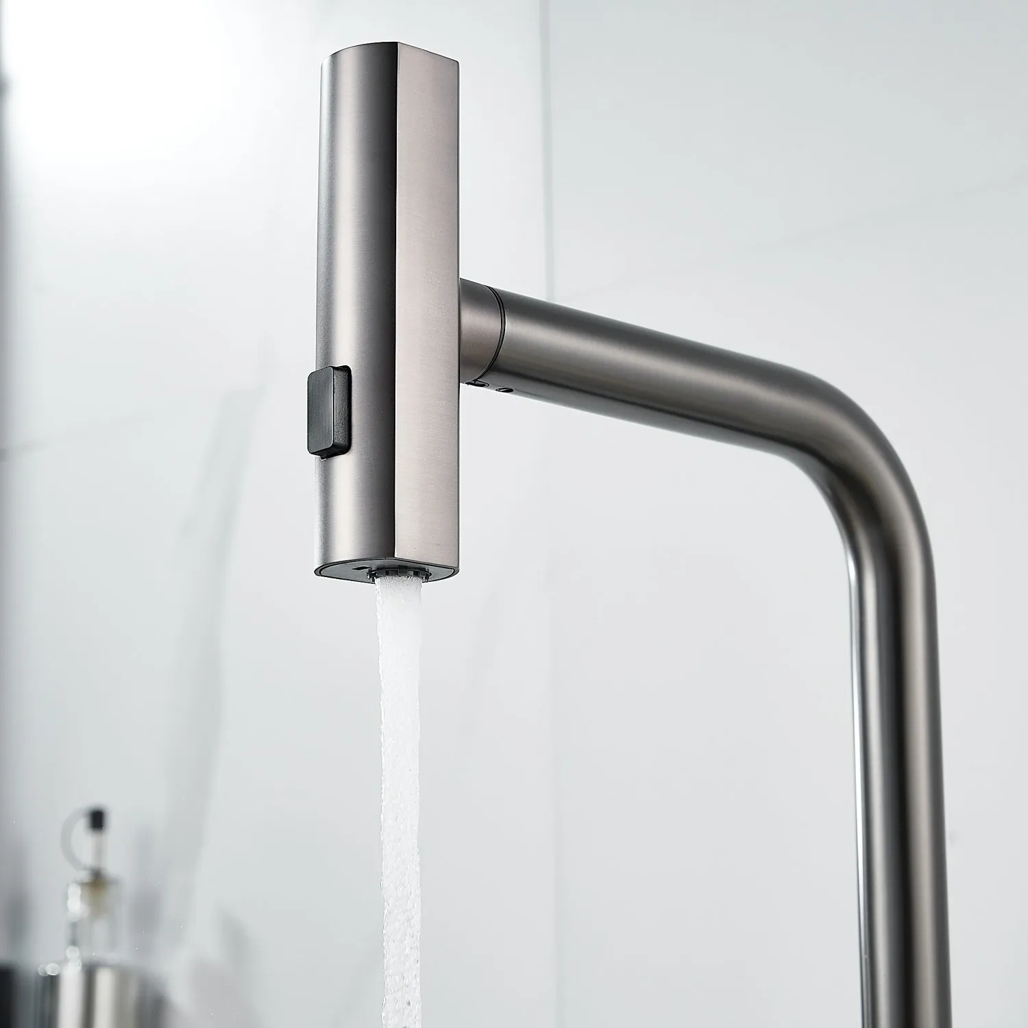 Смеситель для кухни с мультифункциональным изливом Raffine F203T, оружейная сталь