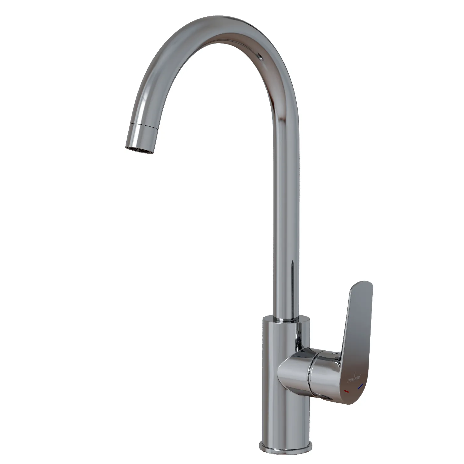 Смеситель для кухни 35k MIXLINE МЛ14-032(ML14-032)выс.излив б/отв бок.п/гайку (без подводки) (556614)