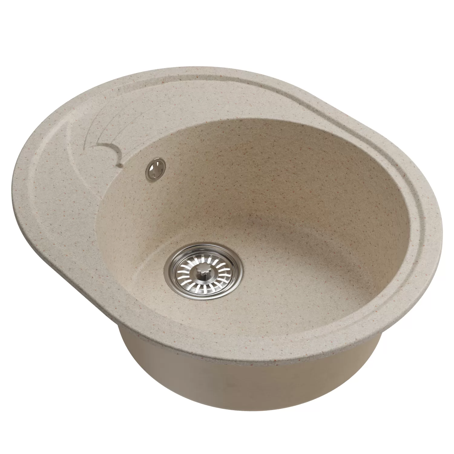 Мойка MIXLINE ML-GM17 овальная с крылом  бежевая (328) 580*470*180мм NEW (551941)