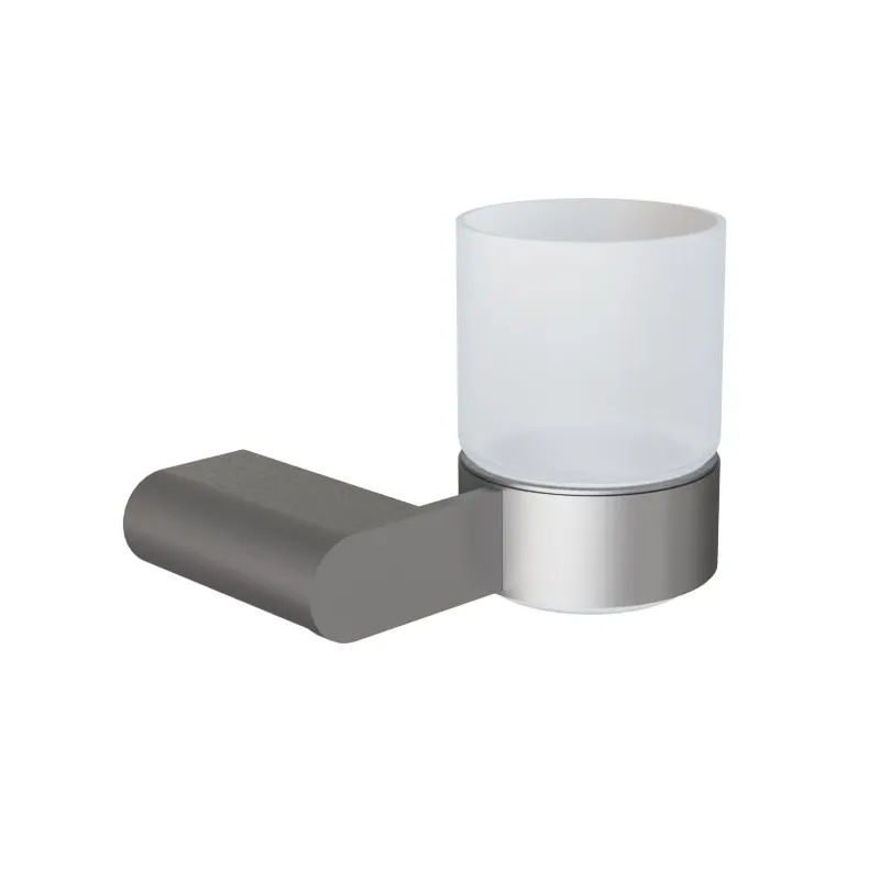 Стакан для ванной комнаты Knotlor SC102GM, оружейная сталь
