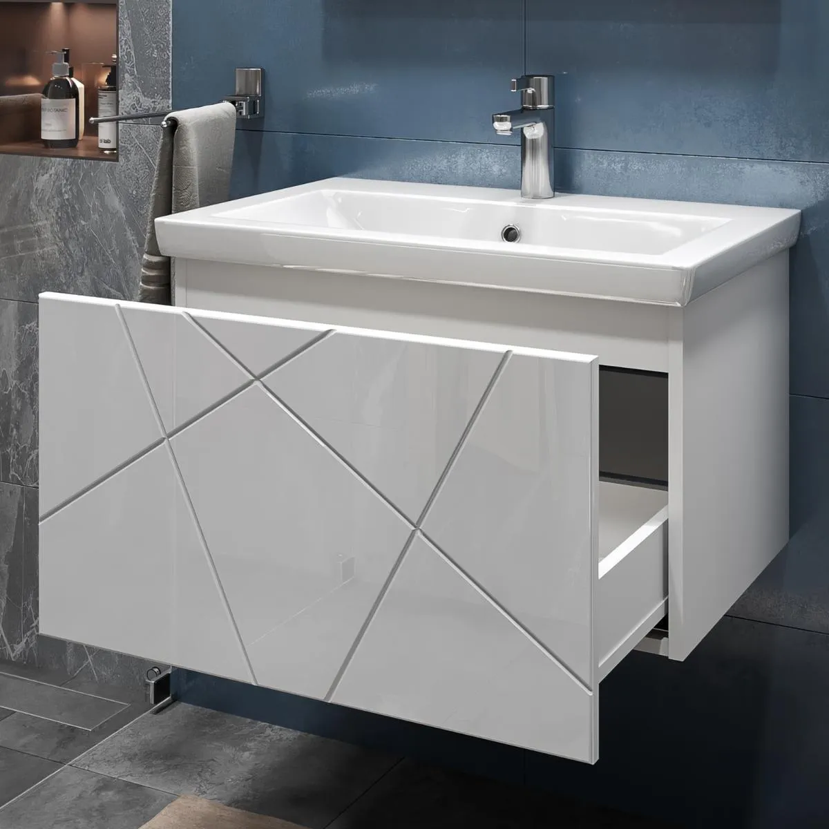 Тумба с раковиной подвесная VIGO Geometry 033, 60 см