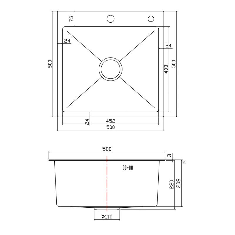 Кухонная мойка Fmark (FSC5050C)