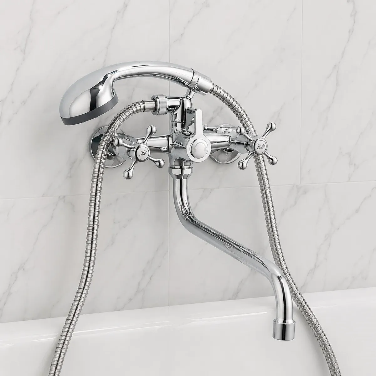 Смеситель для ванны FRUD R22108, хром