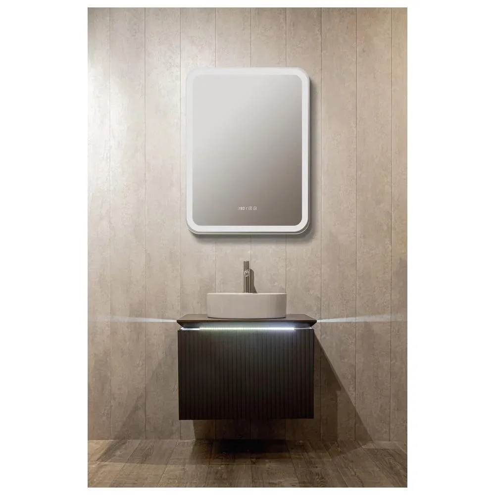 Зеркало-шкаф Silver Mirrors Фиджи 50 - 4.2 левый (часы, ТХ, сенсорный выключатель)