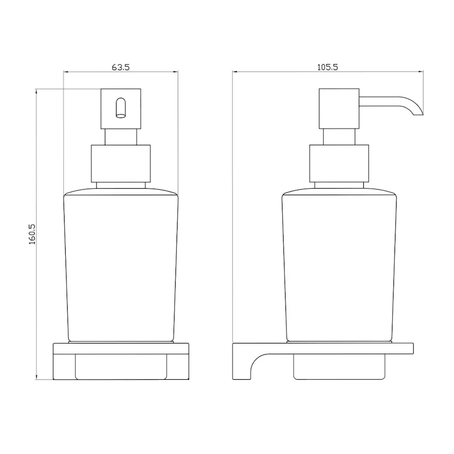 Дозатор жидкого мыла Rav Slezak NIL NLA0303MGL, серый металлик глянцевый
