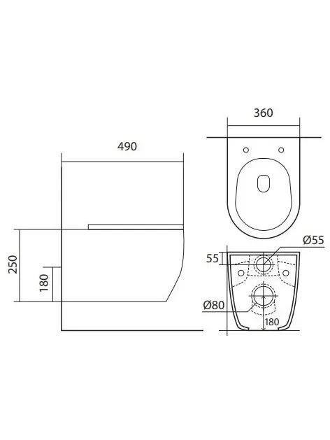 SET AQUATEK ЕВРОПА cmp016/023 (рама AQUATEK INS-0000023, клавиша KDI-0000016, крепеж KKI-0000002 +унитаз ЕВРОПА AQ1106-00 с тонким сиденьем sc)