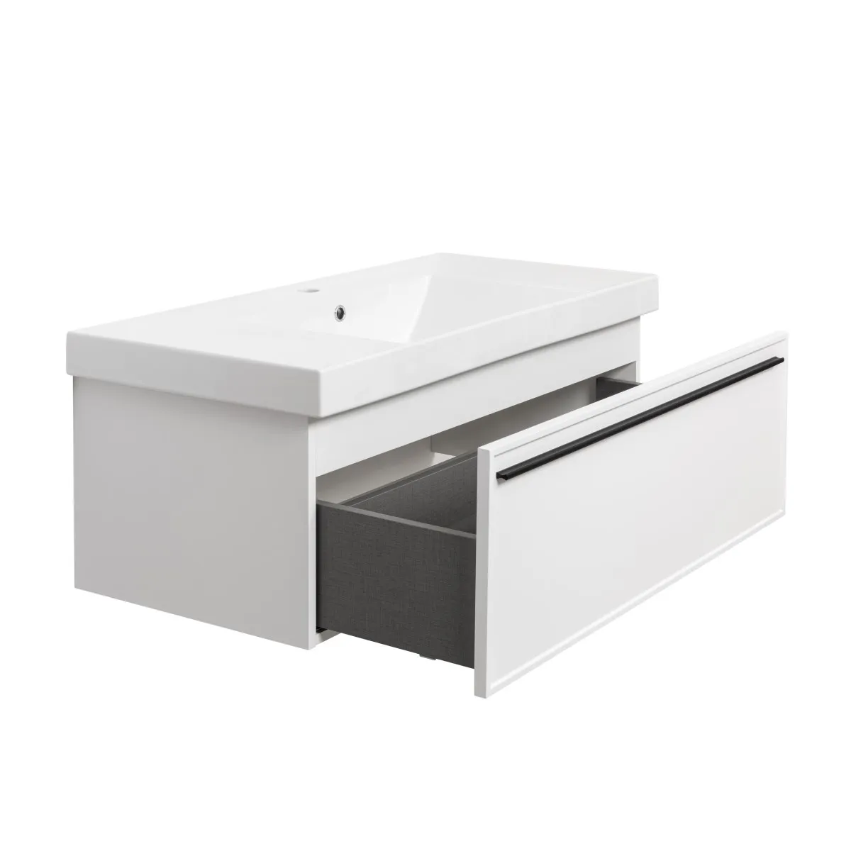 Тумба под раковину подвесная La Fenice Elba FNC-01-ELB-B-100, белая