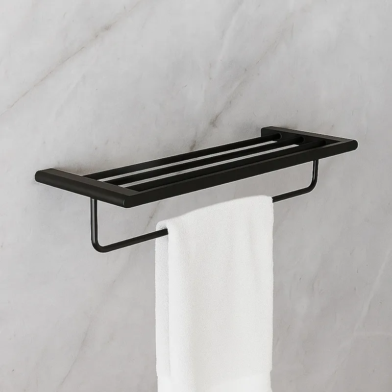 Полка для полотенец Knotlor TR101BL, черный