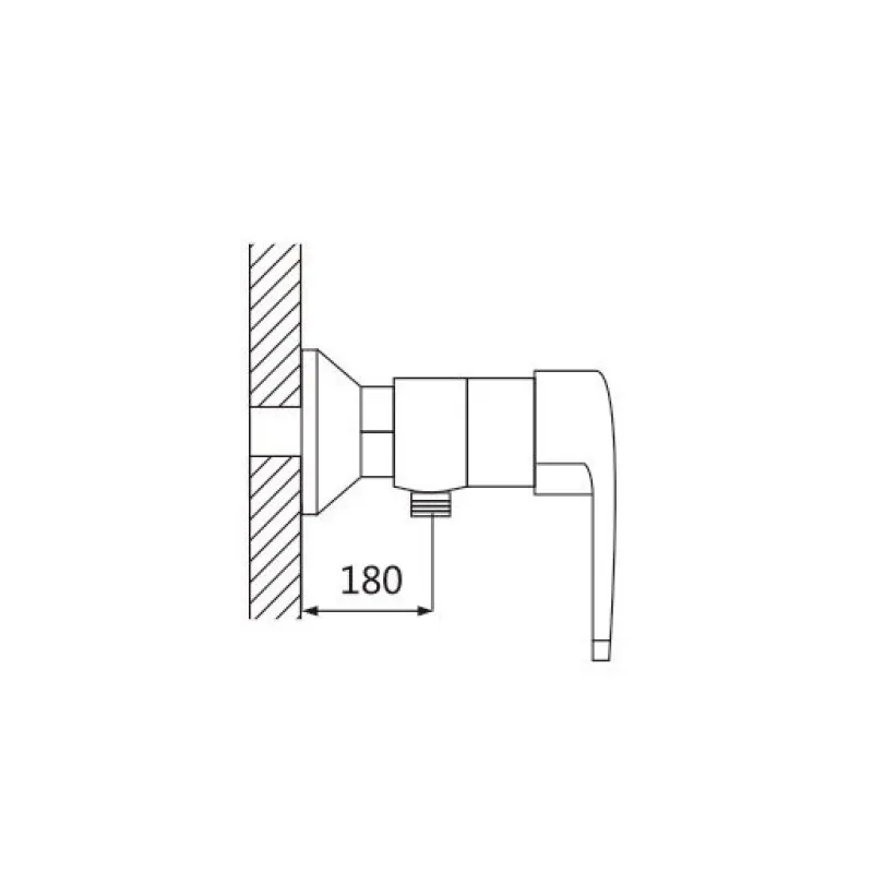 Смеситель для душа Shevanik S5016, хром
