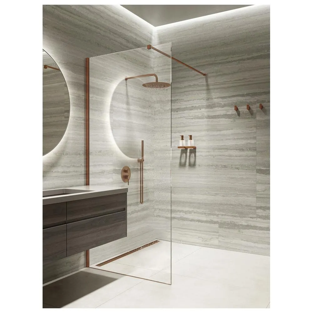 Душевая перегородка Knotlor WI090CG0RB 90х200, бронза