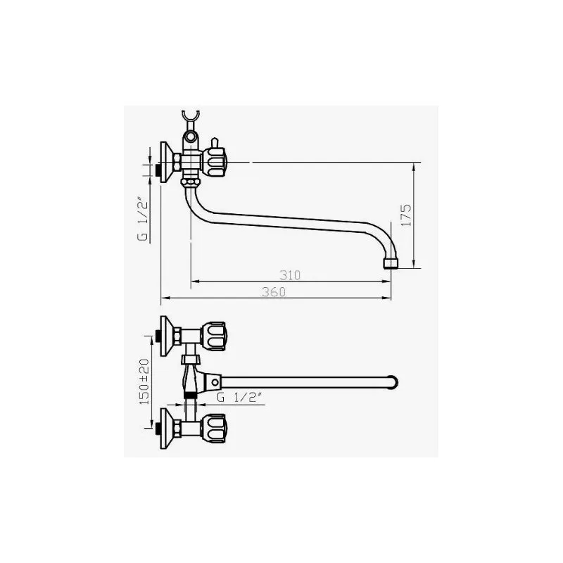 Смеситель для ванны D-Lin D145819, хром