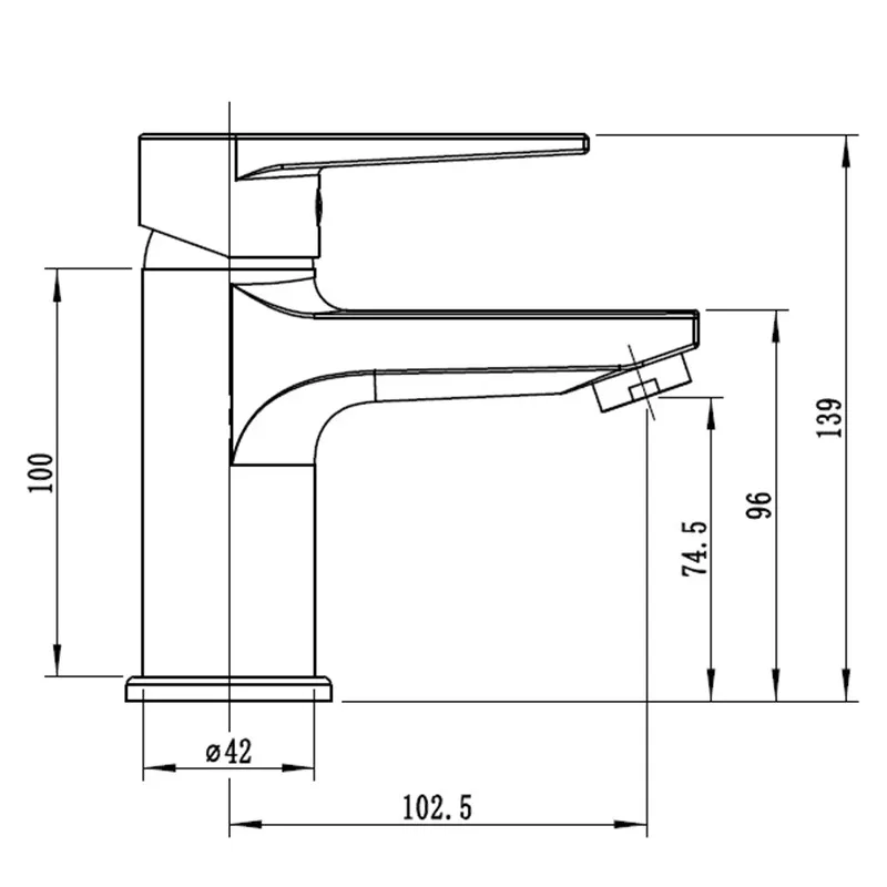 Смеситель для раковины Esko BT26B, черный