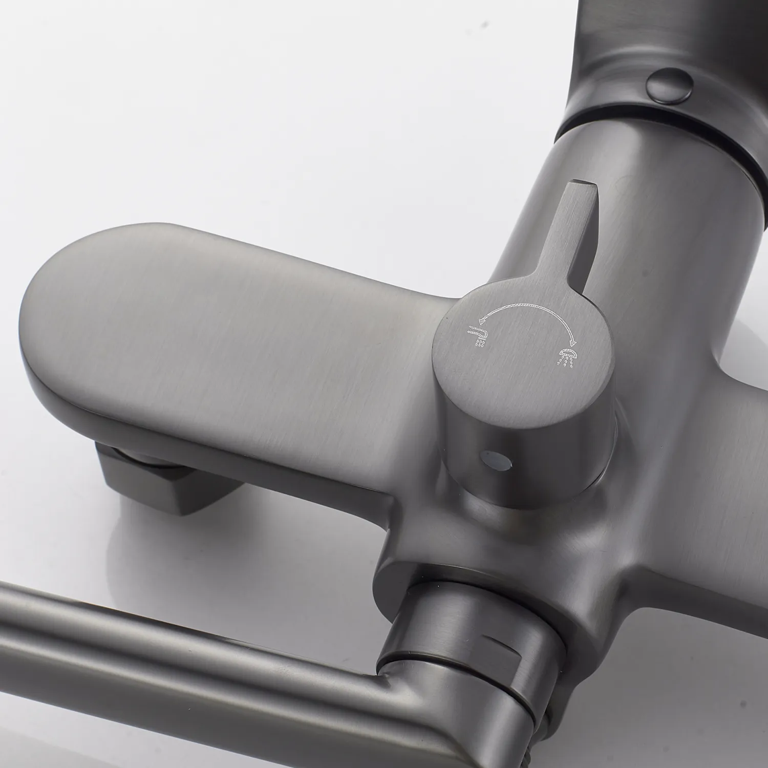 Смеситель для ванны Shevanik S4322T, оружейная сталь