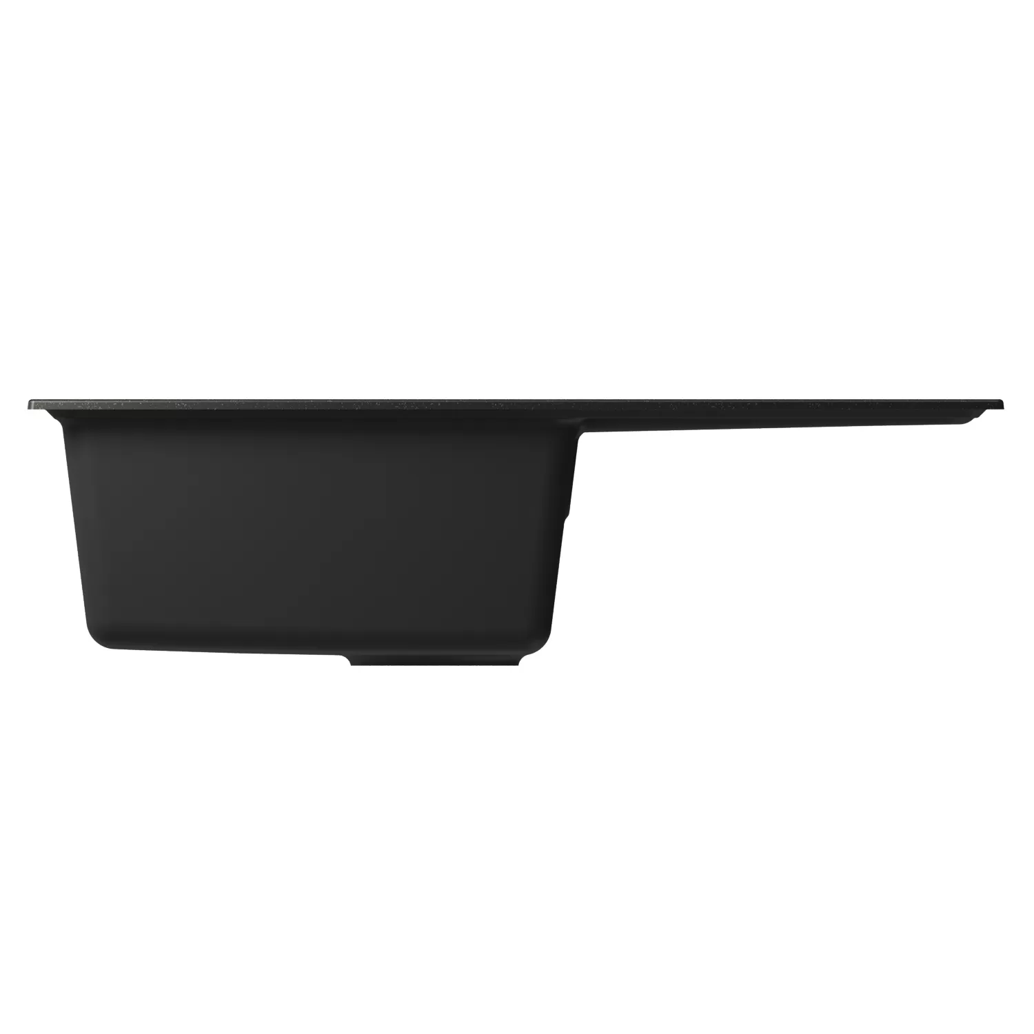 Мойка MIXLINE ML-GM31 с крылом  ультра-черная (344) 770*500*190мм NEW (552197)