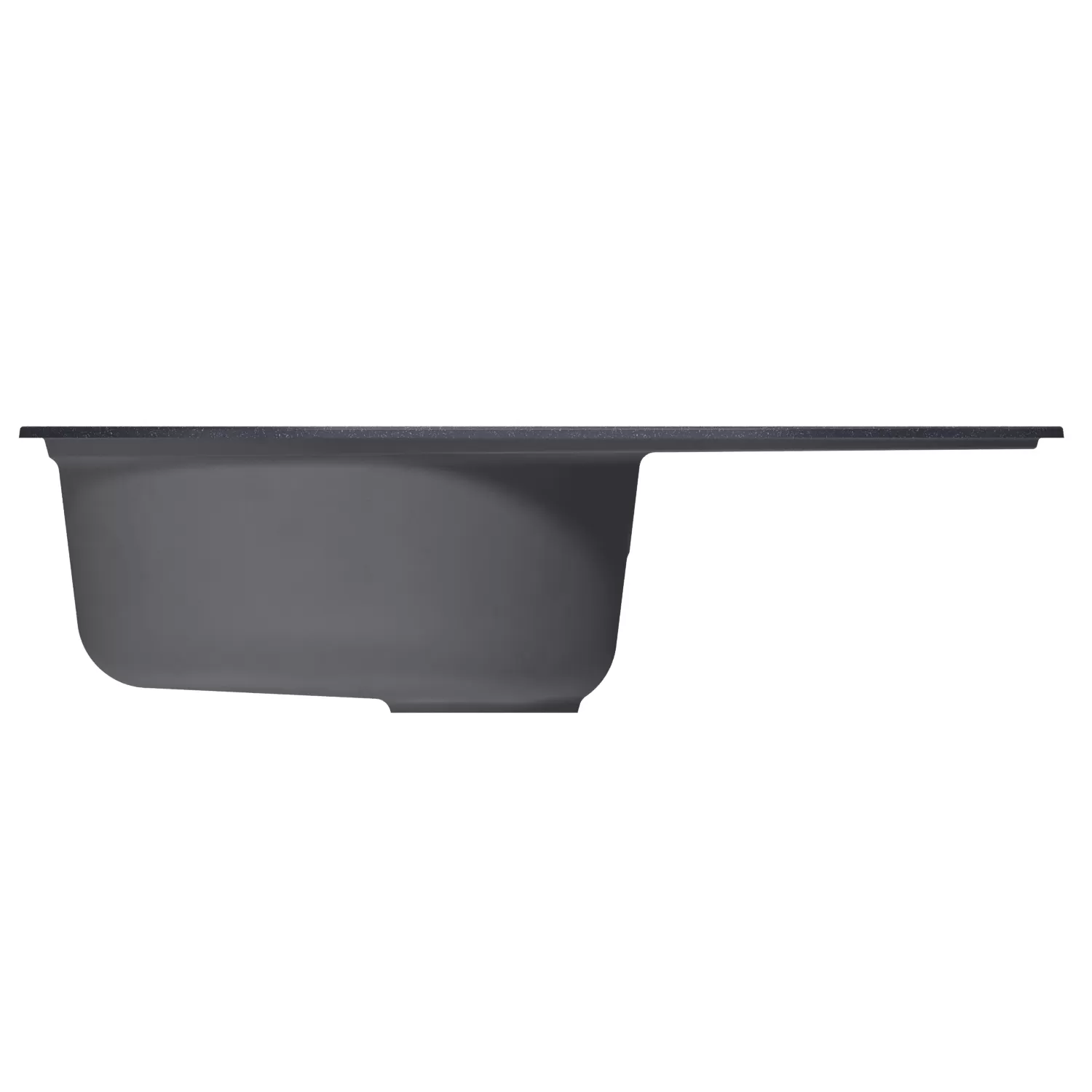 Мойка MIXLINE ML-GM16 овальная с крылом  антрацит (343) 730*460*180мм NEW (551933)