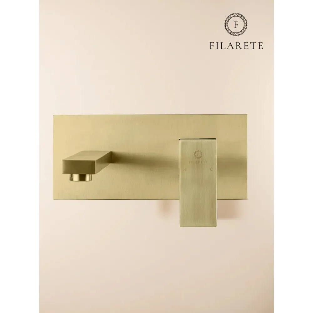Смеситель для раковины встраиваемый FILARETE Fing FL4040MG, матовое золото