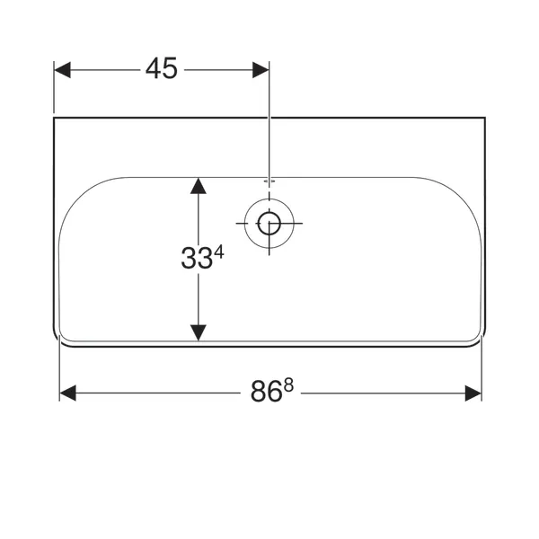 Раковина Geberit Smyle Square 165x480x900 мм (500.250.01.1)