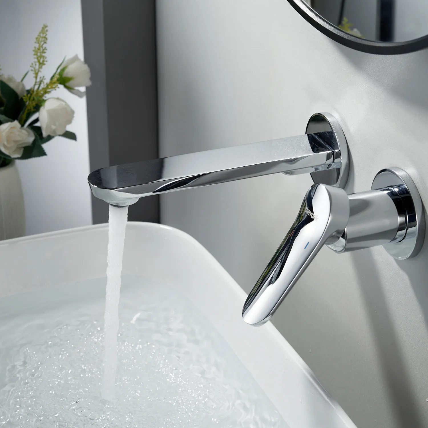 Смеситель для раковины встраиваемый Shevanik S4341, хром