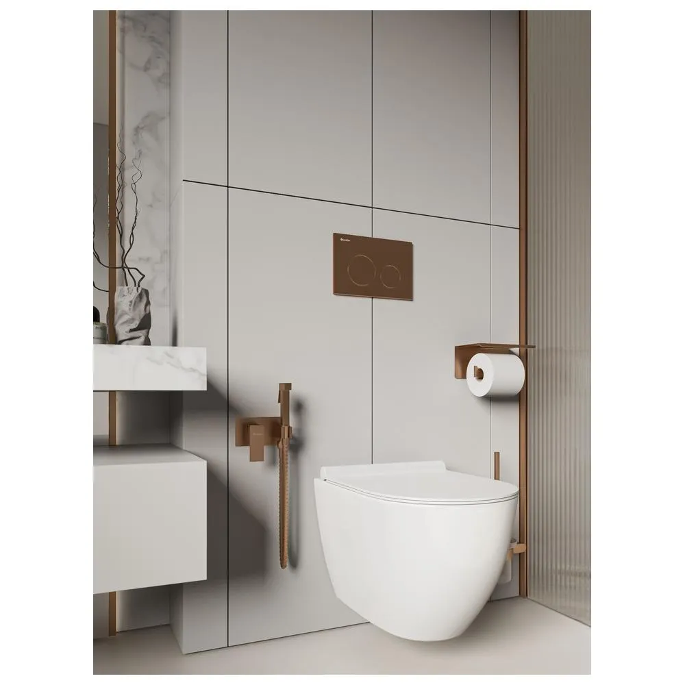 Гигиенический душ со смесителем встраиваемый Knotlor FHS02S1RB, бронза