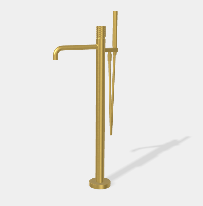 Смеситель для ванны и душа Fima Carlo Frattini Spillo Tech,  X Collection, брашировнаное золото (F3034T/6NXOS)