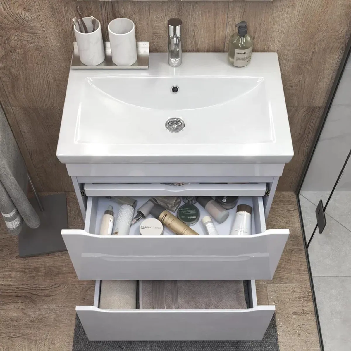 Тумба с раковиной напольная VIGO Grani 202, 70 см