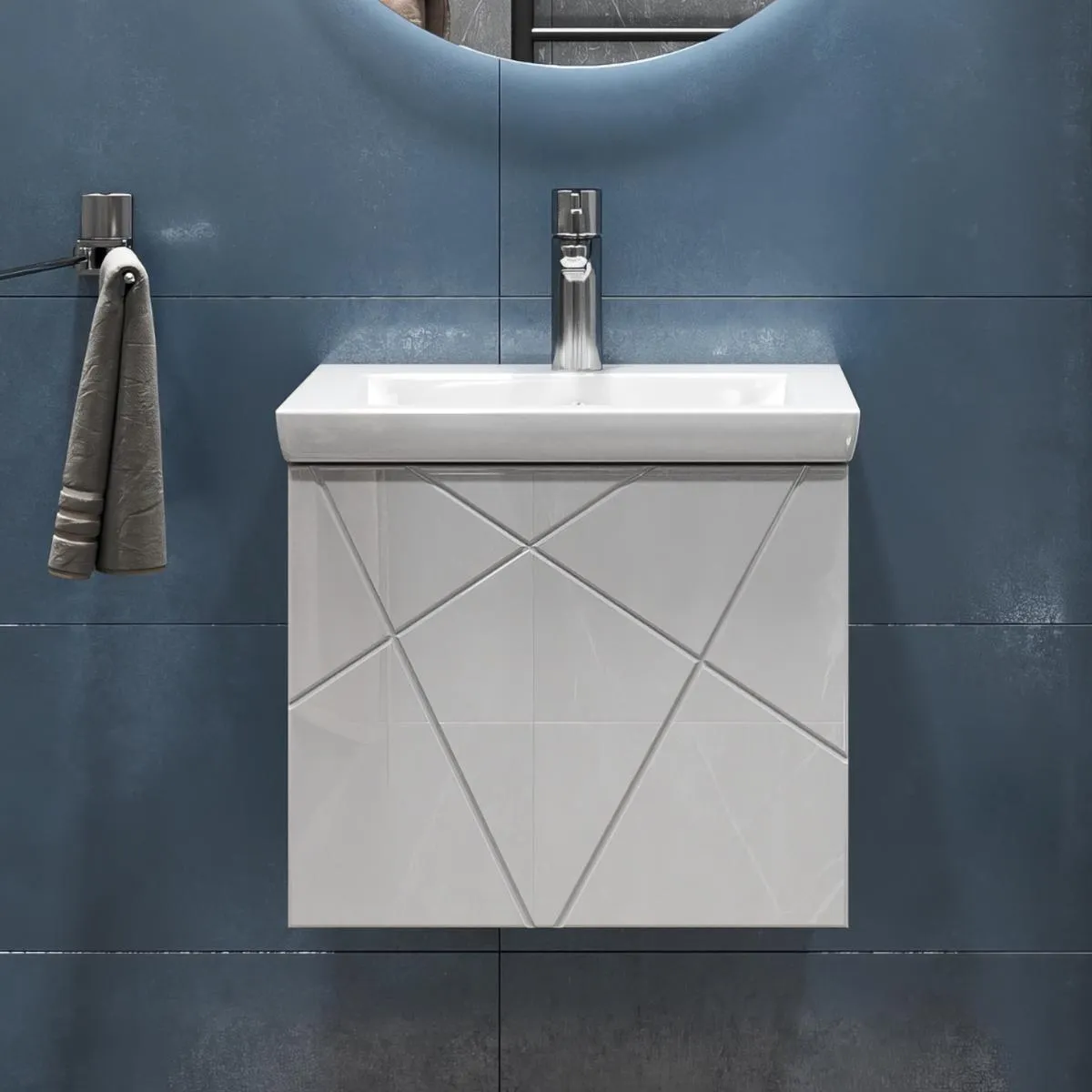 Тумба с раковиной подвесная VIGO Geometry 032, 50 см