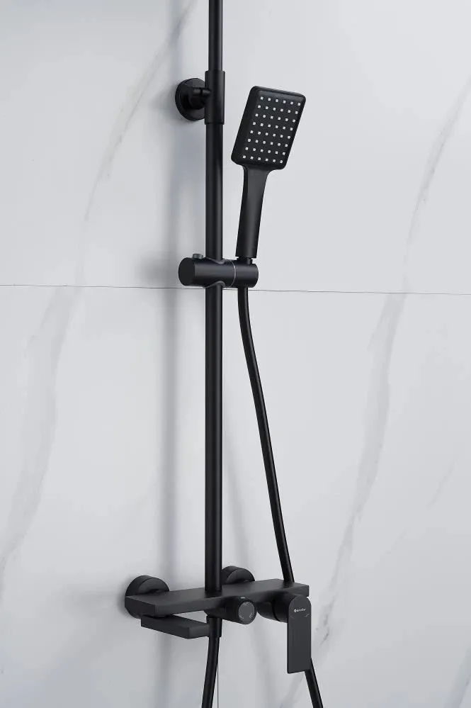 Душевая система Knotlor KN-72/BL, черный