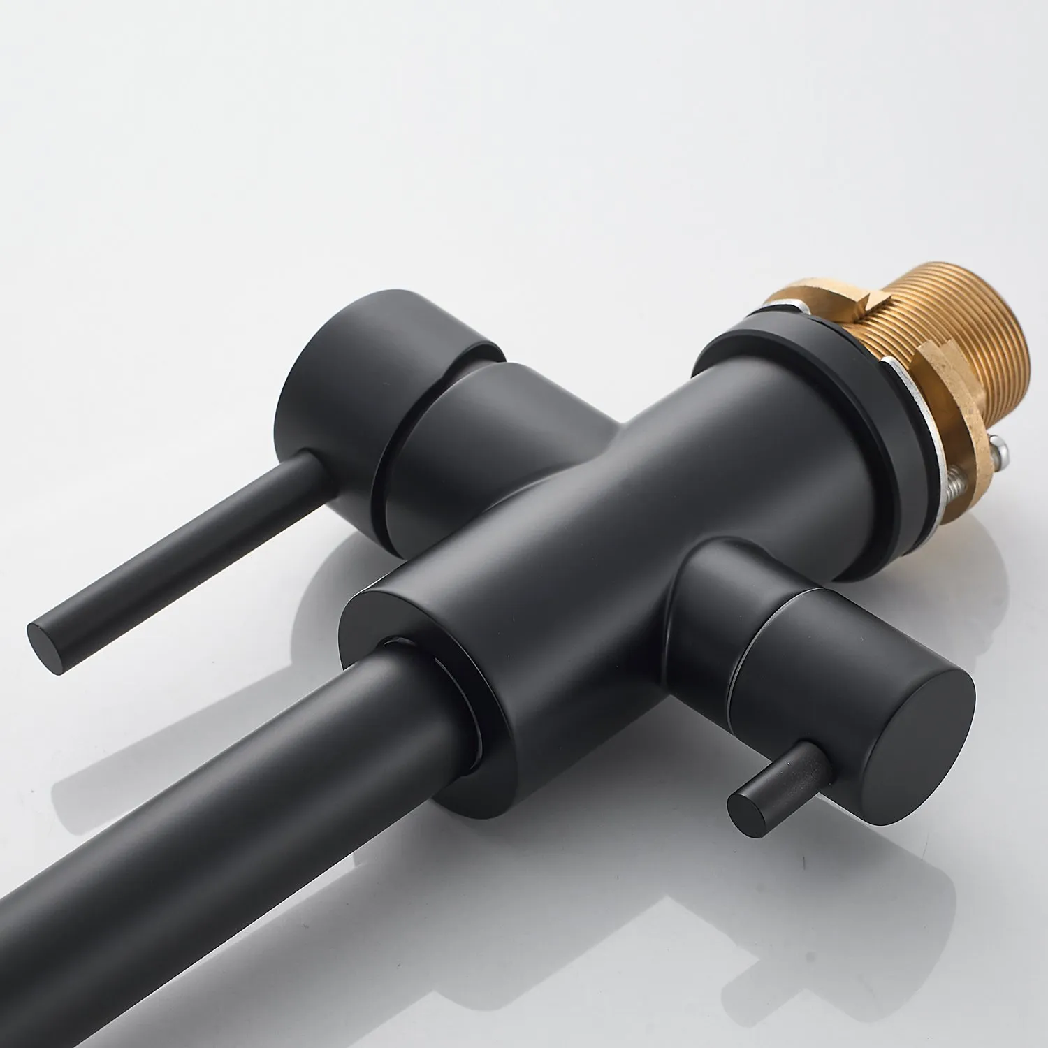 Смеситель для кухни с подключением фильтра воды Raffine F118H, черный