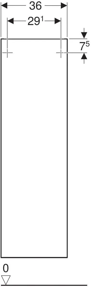 Шкаф-пенал для ванной Geberit Smyle Square 36x118 500.361.JR.1 пекан