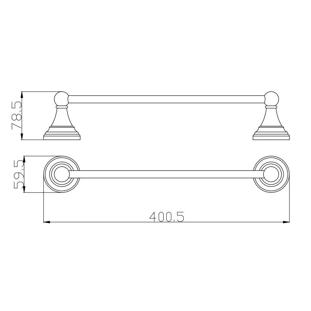 Полотенцедержатель Rav Slezak MORAVA MKA0701/40SM, бронза