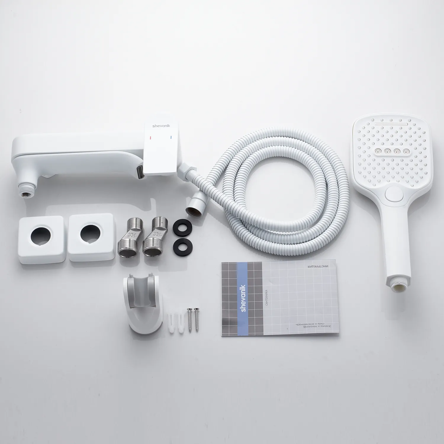 Смеситель для ванны Shevanik S4102C, белый