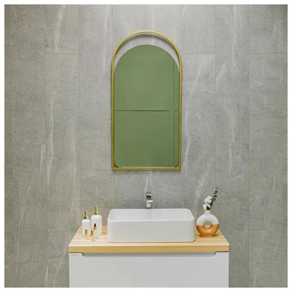 Зеркало Silver Mirrors Hanna 500х1000 (металлическая рама, цвет золото)