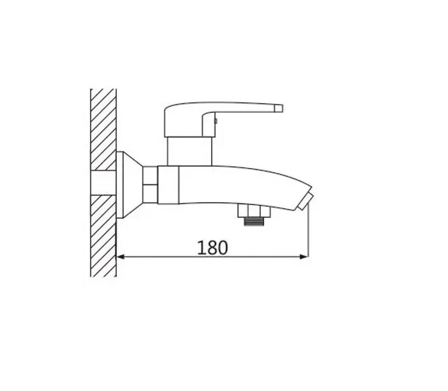 Смеситель для ванны Shevanik S5002F, белый/хром