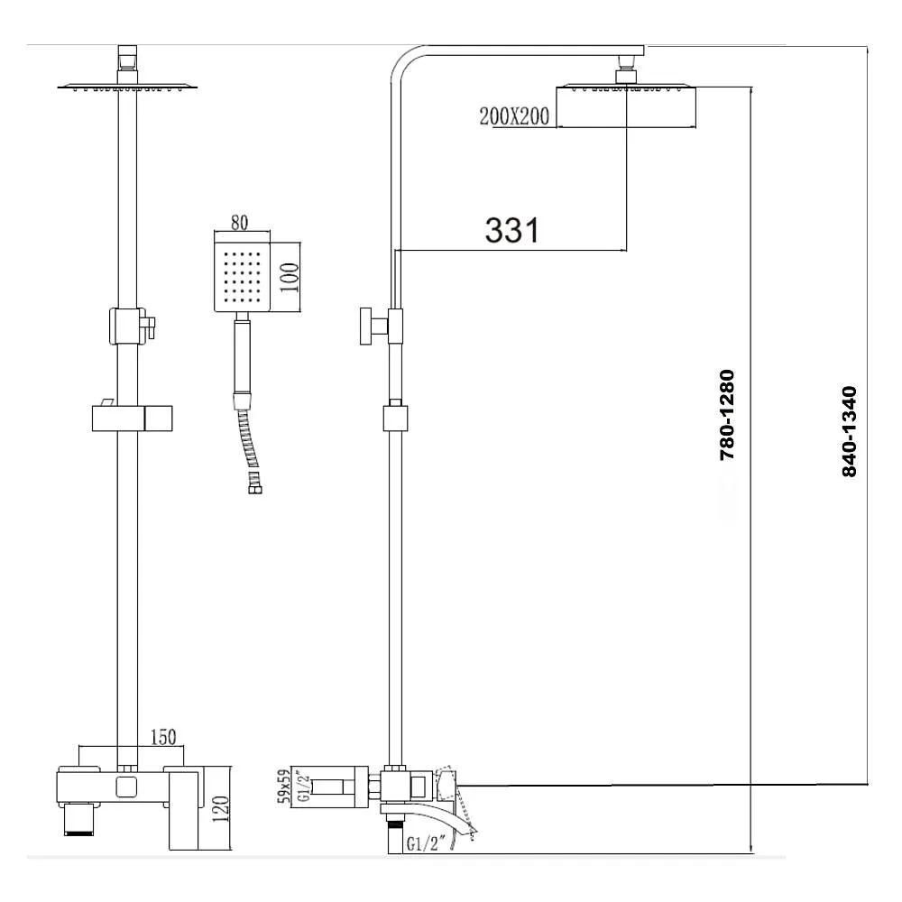 Душевая стойка Fmark FS8645-1H