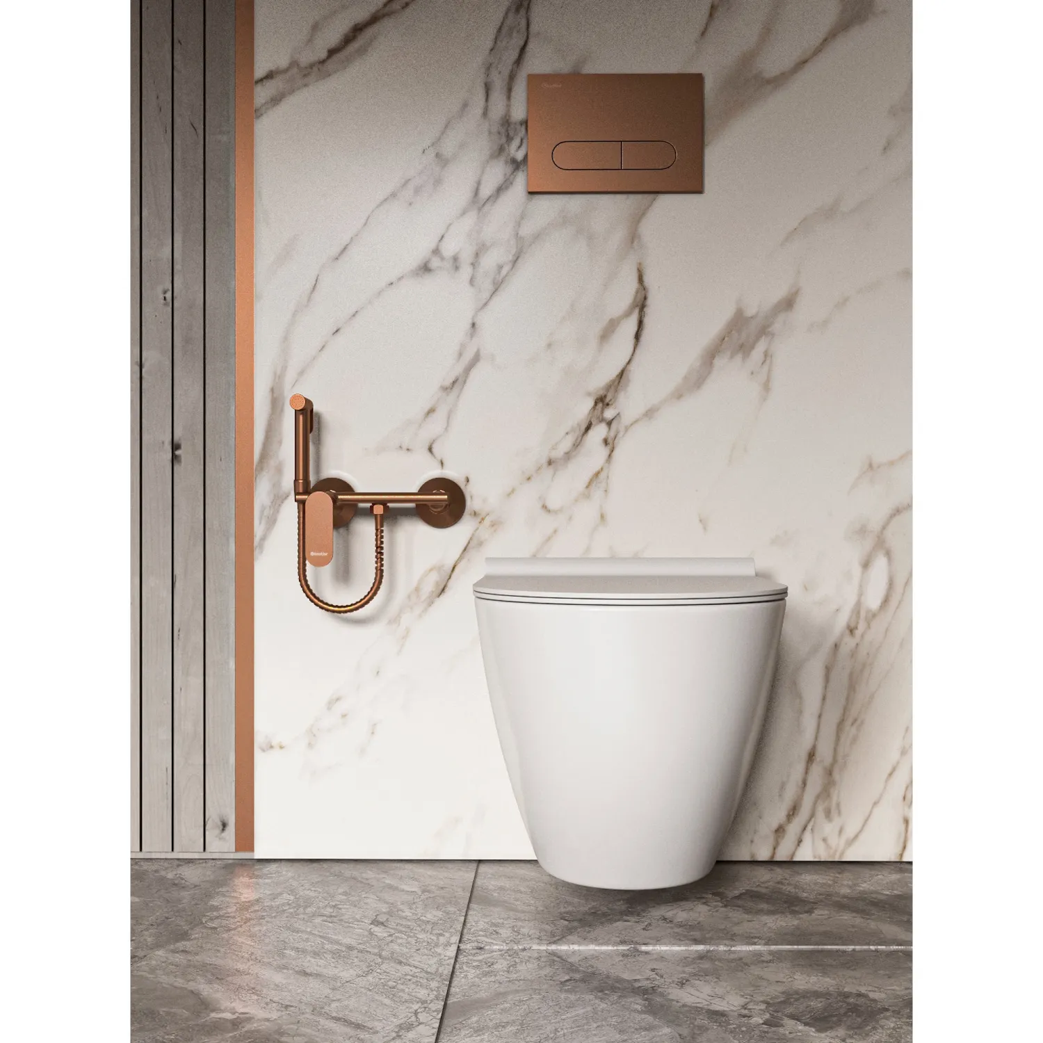 Клавиша смыва KNOTLOR BIS101RB, бронза