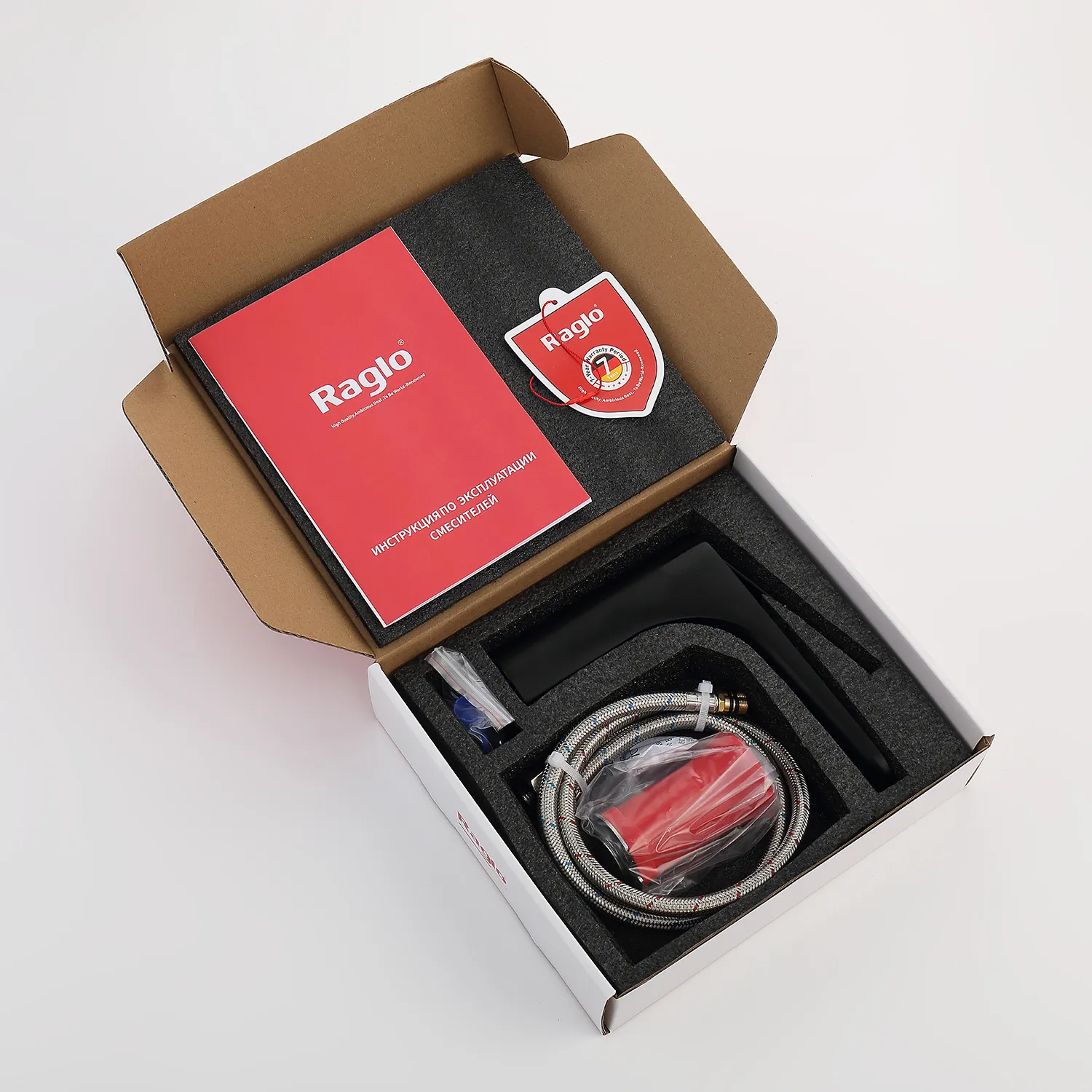 Смеситель Raglo R21.10.06 для раковины  монолитный, черный