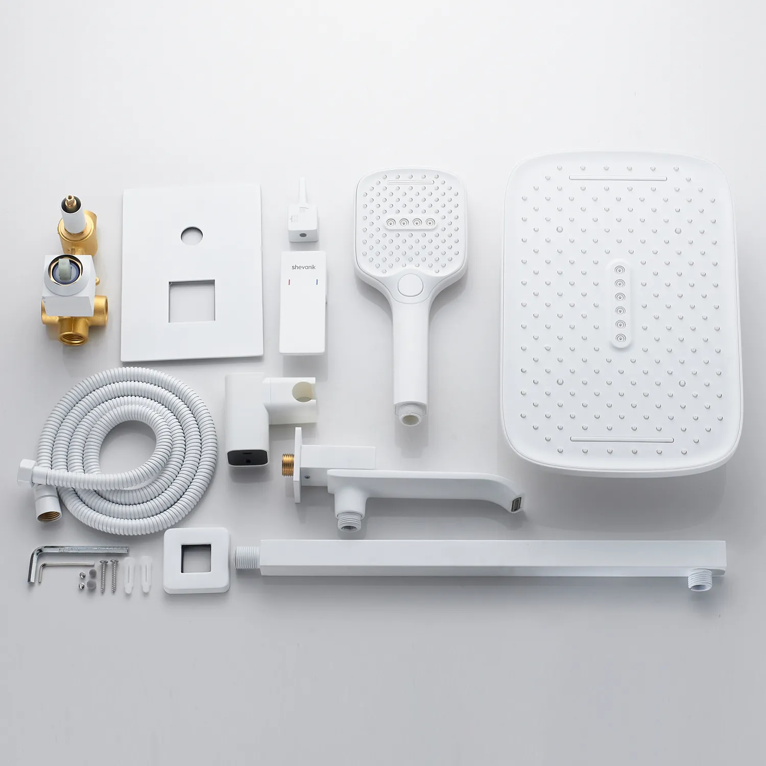 Душевая система встраиваемая Shevanik S4035C, белый