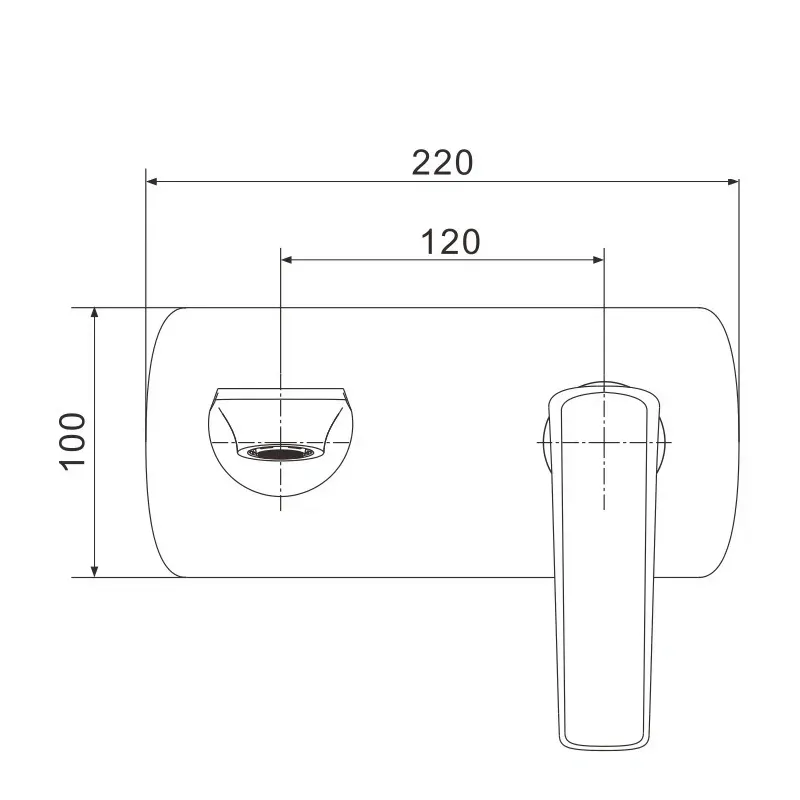 Смеситель для раковины встраиваемый Rose R13F R1341F, белый/хром