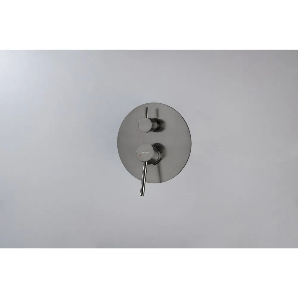 AQ1346BGM ЕВРОПА смеситель для ванны 2 режима (внешняя и скрытая часть), шлиф. черный хром