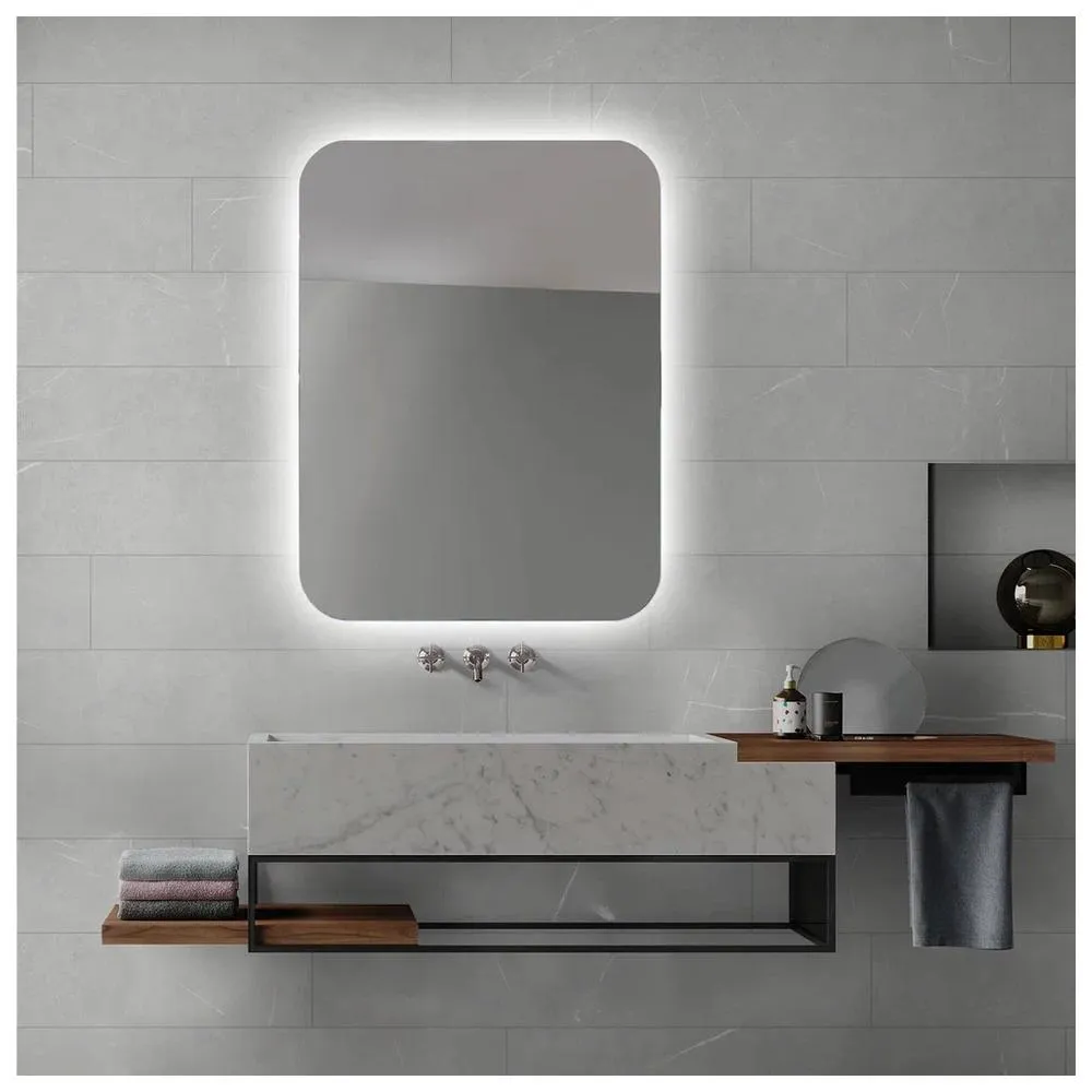 Зеркало Silver Mirrors Шампань-Lite 600х800 (открытая подсветка, сенсорный выключатель) гор/верт