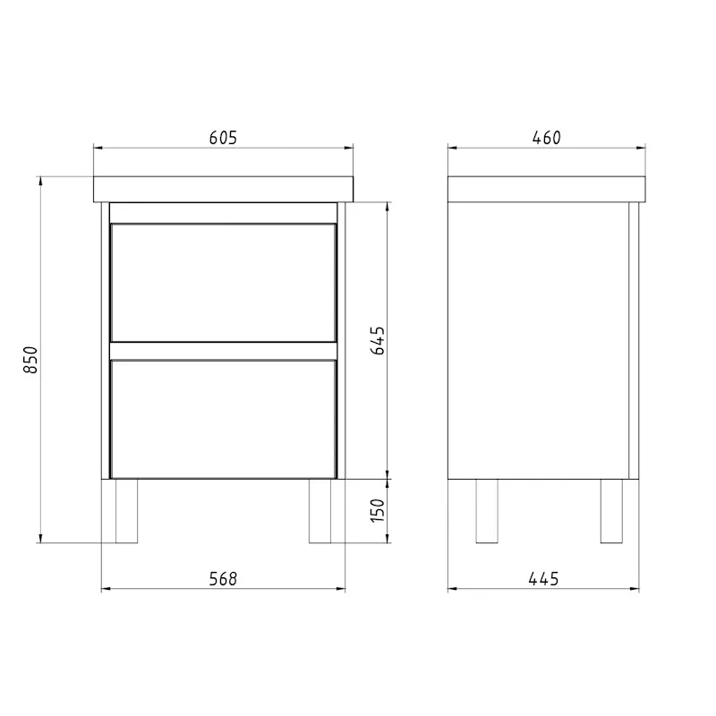 Тумба под раковину подвесная/напольная Dreja Luxury Plus 60 см, белый