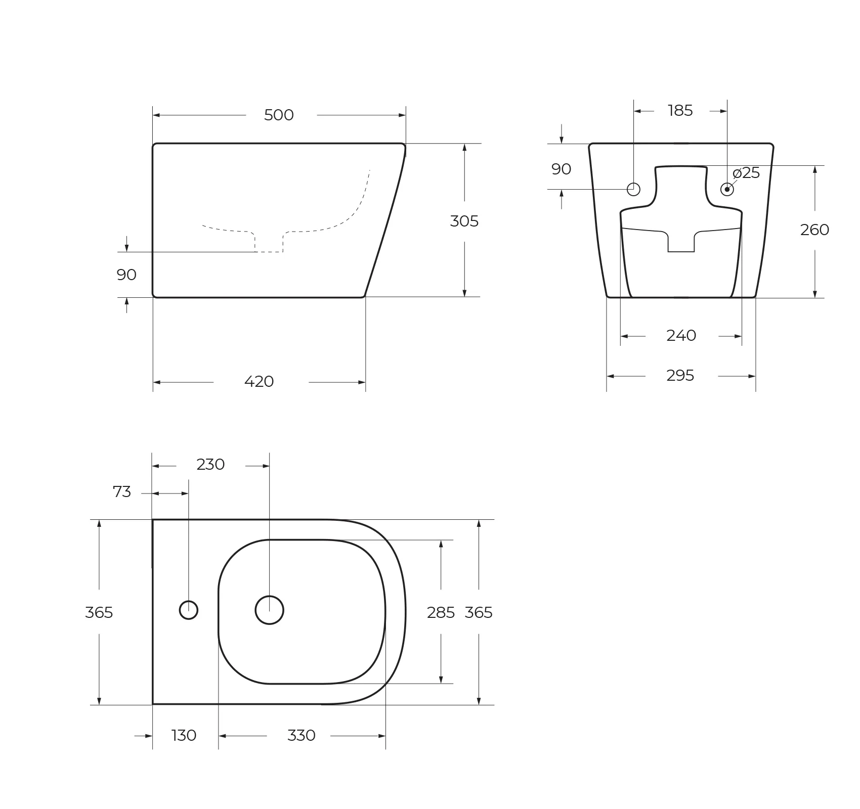 Биде подвесное BelBagno Albano, белый (BB120BH)