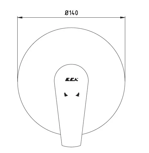 Смеситель E.C.A NIOBE для душа(внешняя часть) (102167113EX-Y)