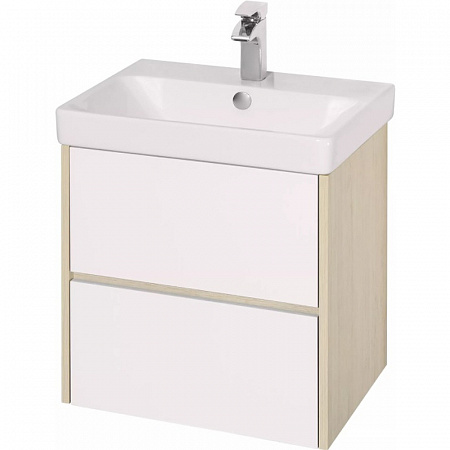 1A2517K0SDB20 Набор Aquaton: 1A251701SDB20 Тумба-умывальник Сканди 55 Бел/Дуб Верона/ 1WH501620 Раковина Адриана 55
