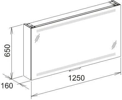 Зеркальный шкаф Keuco Edition 300 125х65 30202171201