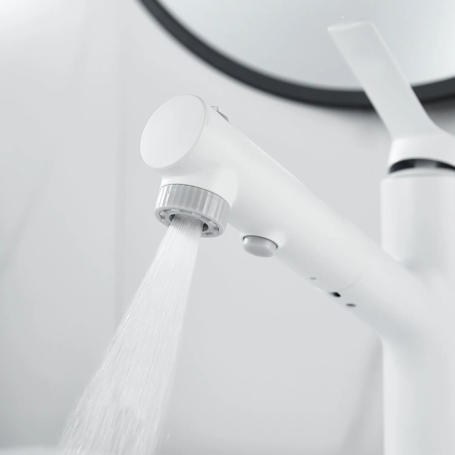 Смеситель для раковины многофункциональный Raffine F281C, белый