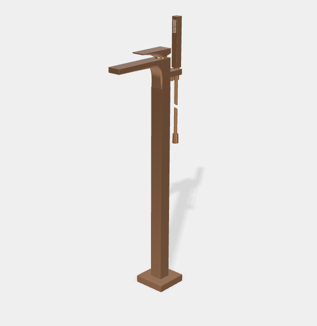 Смеситель для ванны и душа Fima Carlo Frattini Zeta, бронза брашированная янтарная (F3964/4NZS)