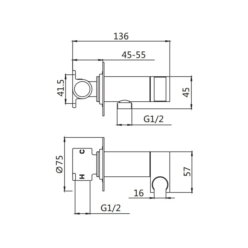 Гигиенический душ со смесителем Shevanik S147G, золотой сатин