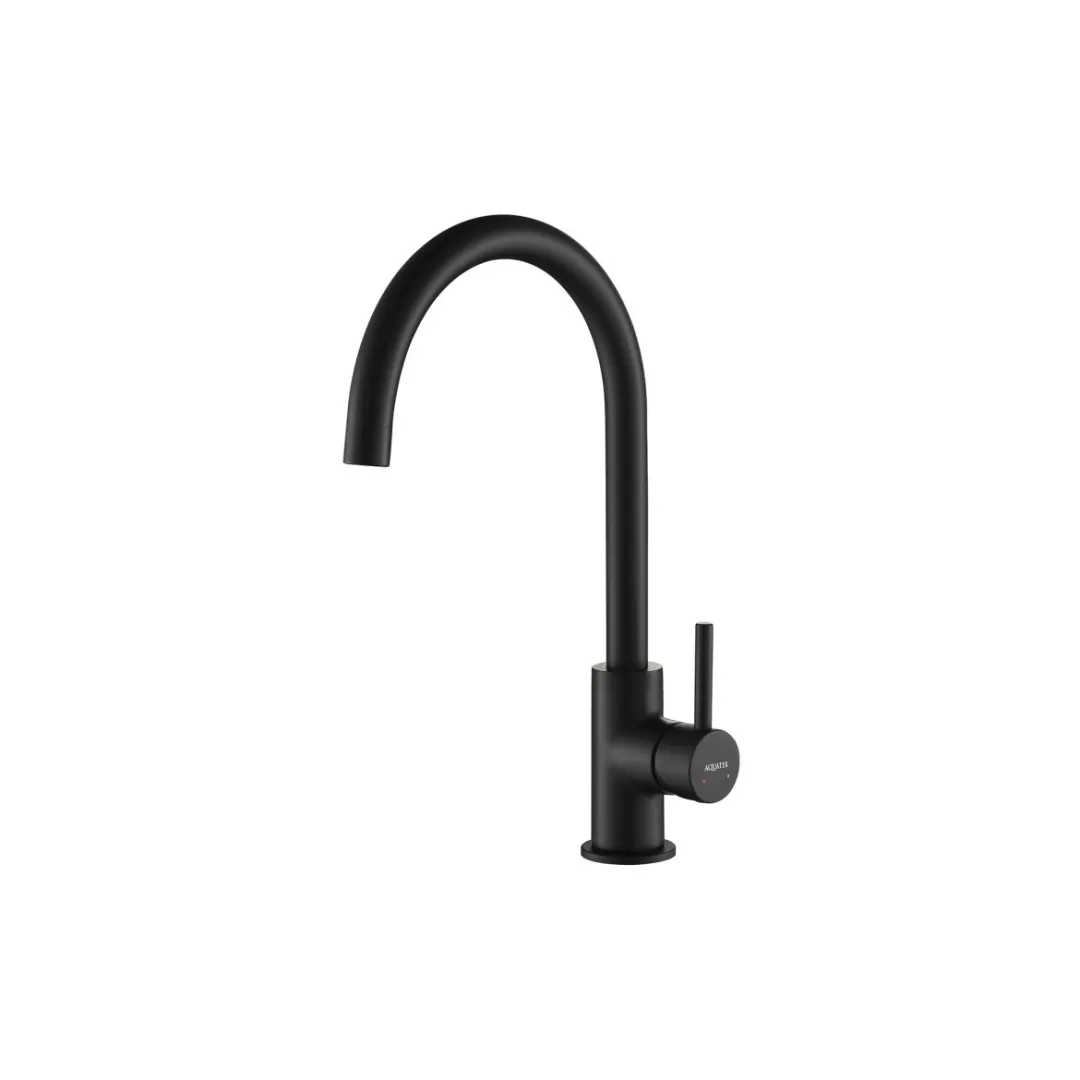 Смеситель для кухни AQUATEK ЕВРОПА, матовый черный AQ1382MB