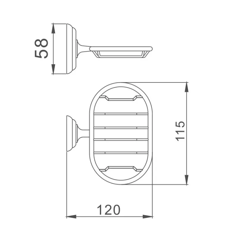 Мыльница D-Lin D221310, хром